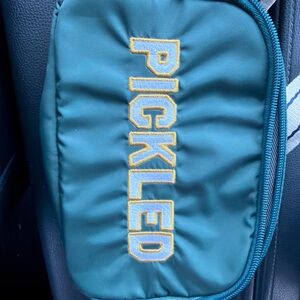 Prince Teal Belt Bag with Yellow-Outlined White Embroidery